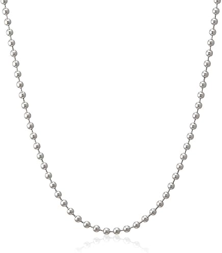 Amazon.co.jp: 8mmシルバー925 ボールチェーンネックレス RN057